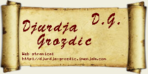 Đurđa Grozdić vizit kartica